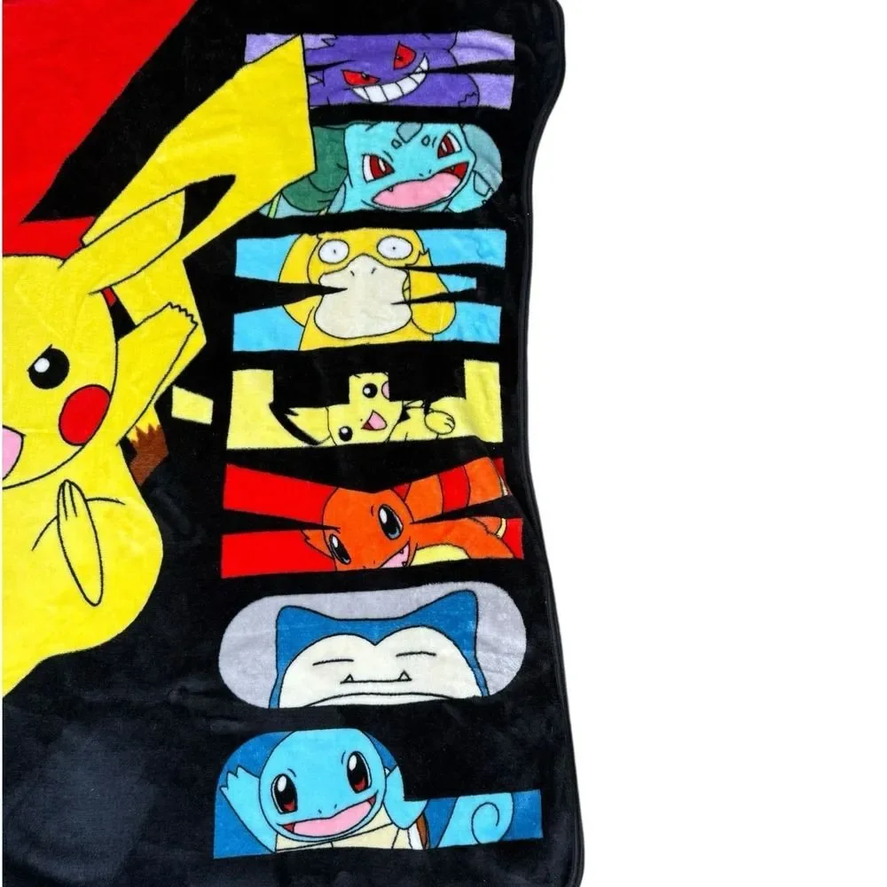 Pokémon Pikachu Fleece Blanket NW Group 46x60 Gen 1 Throw‎